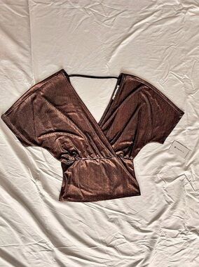 Tempted LA off the shoulder slouch top synched waist size L